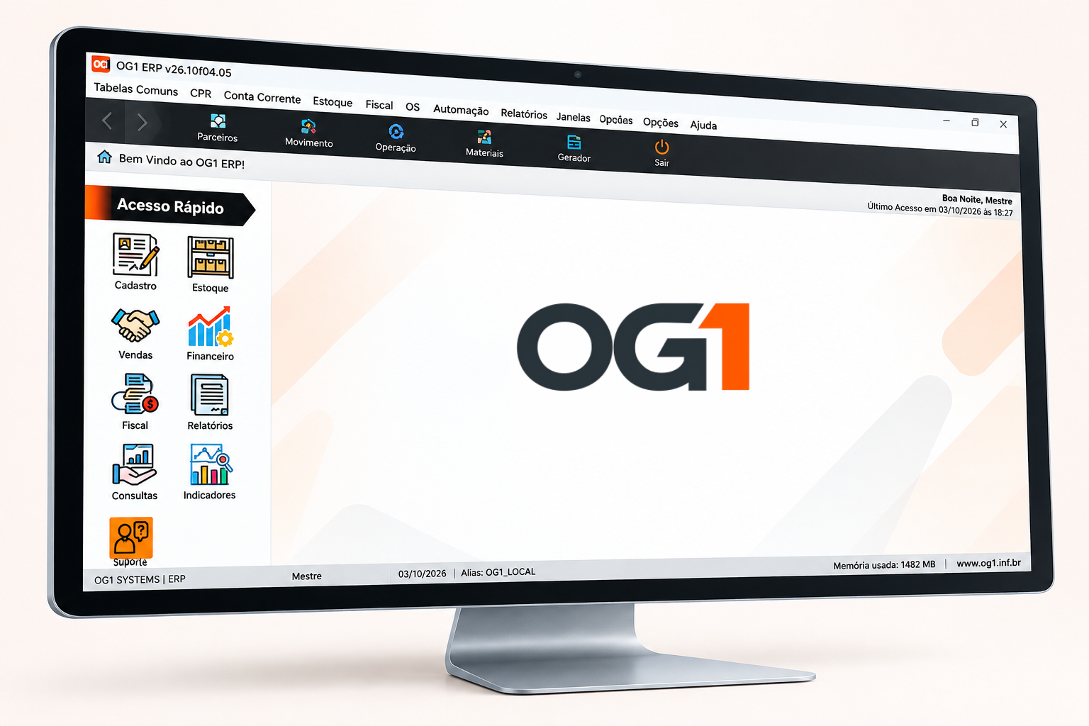 ERP OG1 - Sistema de gestão empresarial